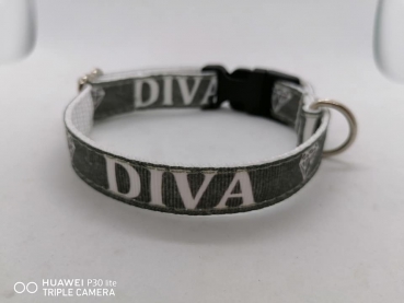 Diva Halsband Hundehalsband Welpenhalsband 1,5cm breit