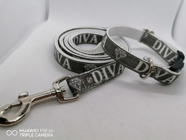 Diva Halsband Hundehalsband Welpenhalsband 1,5cm breit