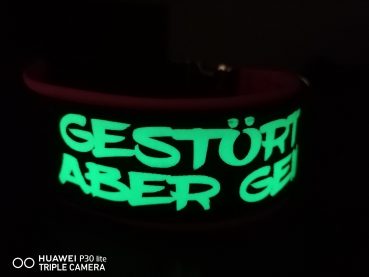 Personalisiertes Halsband mit Leuchtschrift Glow in the Dark