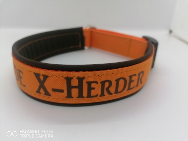 Wunschtext Hundehalsband personalisiertes Namenshalsband orange /braun