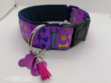 Hundehalsband 5cm breit lila