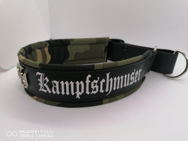 Personalisiertes Biothane Hundehalsband camouflage