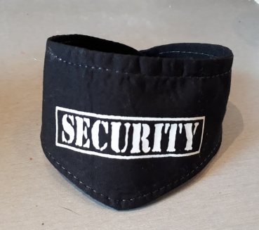 Tuch mit Druckknopf Security schwarz Hundehalstuch