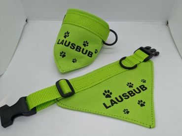 Hundehalsband mit Tuch personalisiert