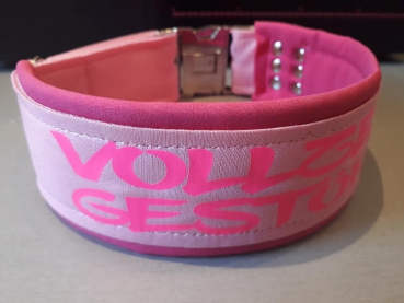 Wunschtext Halsband pink/ rosa