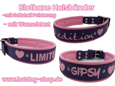 Biothane Hundehalsband "Rosalie" 3cm breit