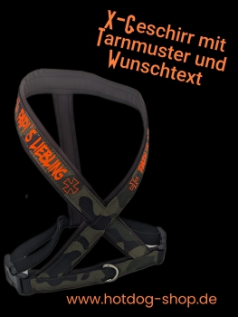 X-Geschirr mit Tarnmuster camouflage