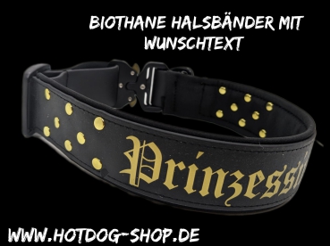 Personalisiertes Biothane Hundehalsband schwarz