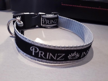 Welpenhalsband Prinz Inside mitwachsendes Hundehalsband 2,5cm breit