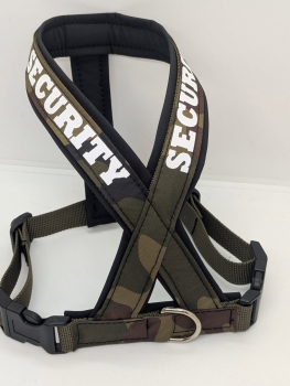 Softshell X-Geschirr "Oliv Camo" - Komfort & Kontrolle im Camouflage-Look