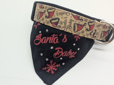Weihnachtshalsband mit Tuch Santa´s Baby