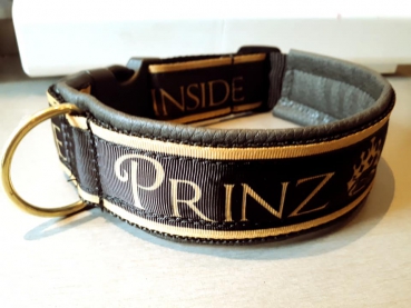 Hundehalsband mit Polsterung Prinz Inside 5cm breit