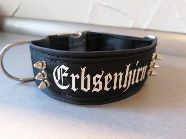 Personalisiertes Hundehalsband schwarz /weiß