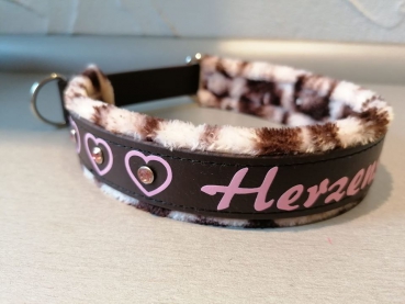 Personalisiertes Biothane Hundehalsband mit Polsterung aus Wellnessfleece