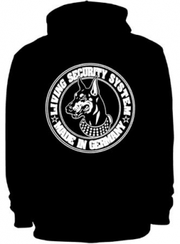 Preview: Pullover/Hoody Living Security Systhem Rottweiler, Dobermann, Herder, Schäferhund, Dobermann