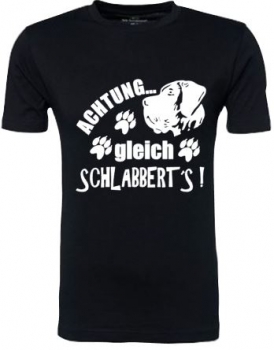 Funshirt Hund / Achtung gleich schlabberts