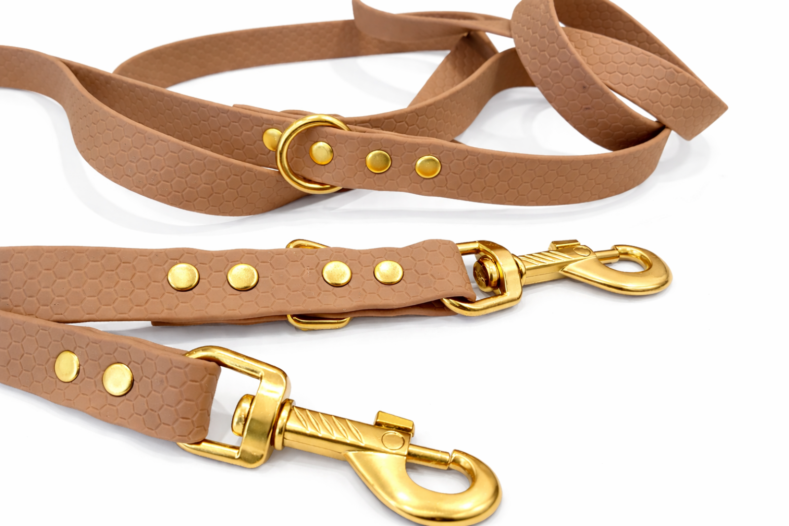 HEXA Leine Braun - 250cm Länge 18mm breit, dreifach verstellbar