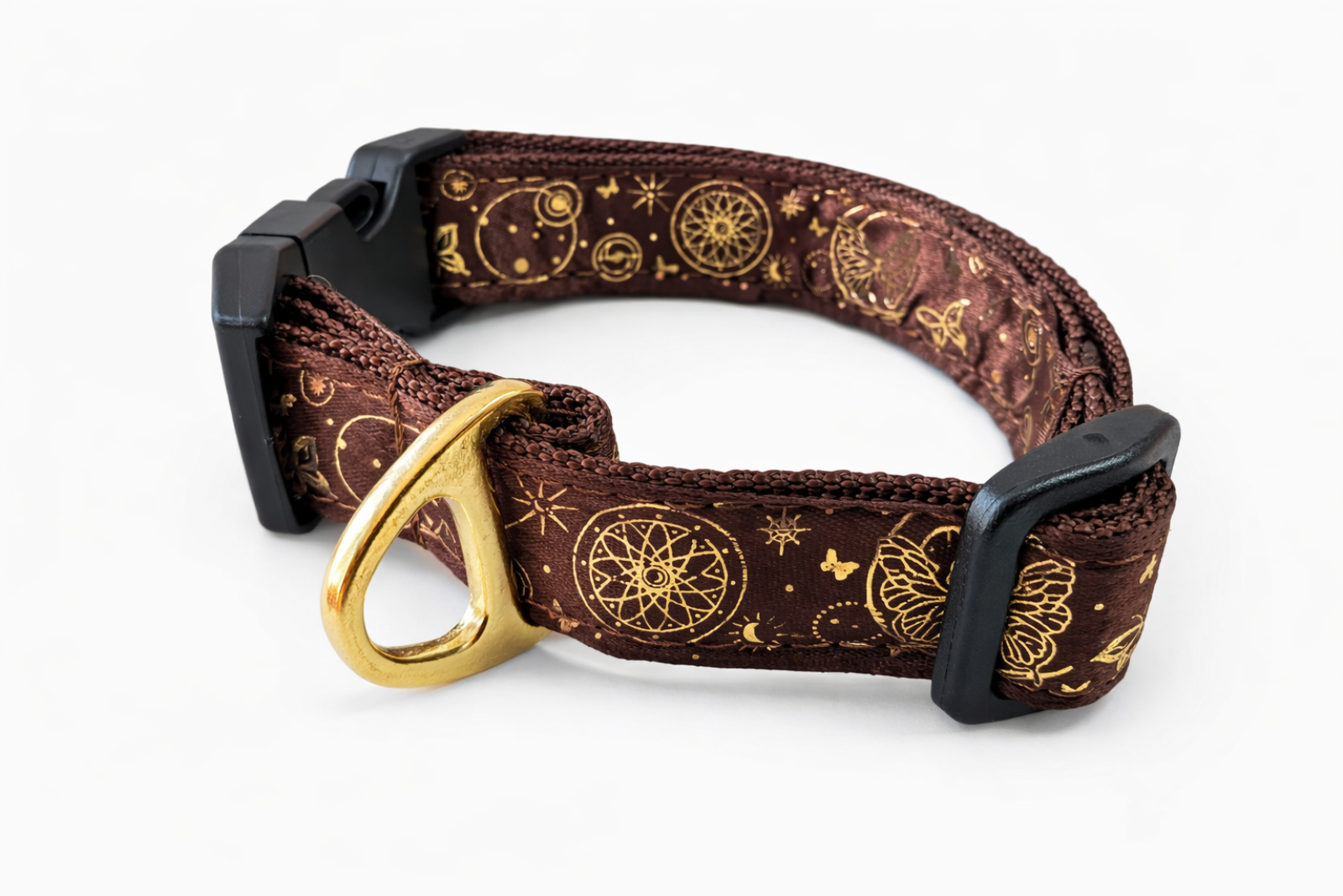 Mitwachsendes Welpenhalsband „Boho Cosmos“ – verstellbar & robust für mittelgroße und große Rassen