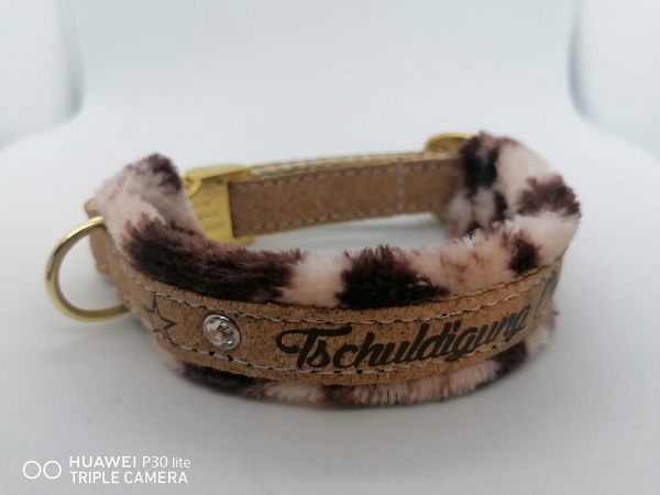 Personalisiertes Hundehalsband aus Kork