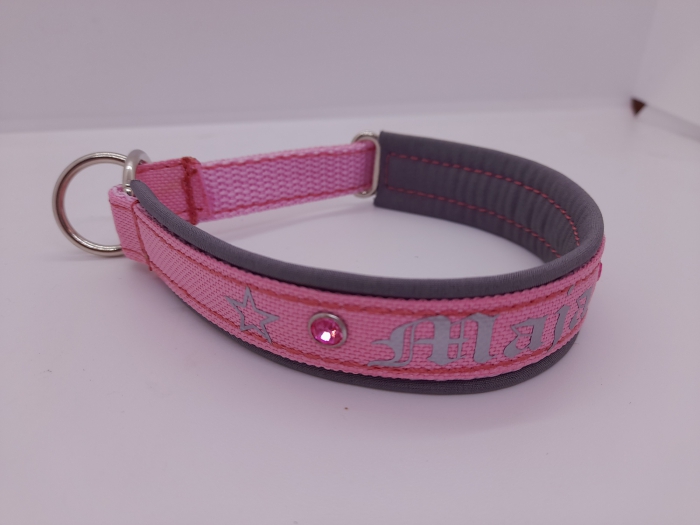 Personalisiertes Hundehalsband in rosa