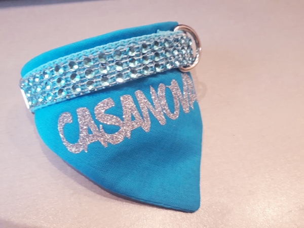 Lederhalsband Mit Strass-Buchstaben – Personalisierbar, 35 Mm Breit, Made In Germany