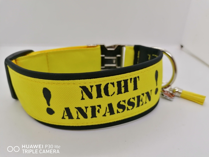 Hundehalsband Namenshalsband Wunschtexthalsband gelb