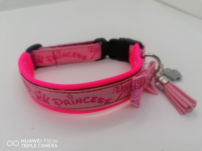 Hundehalsband mini mit Polsterung Princess