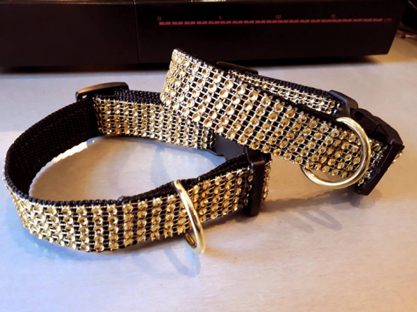 Strasshalsband Glitzerhalsband zum Mitwachsen