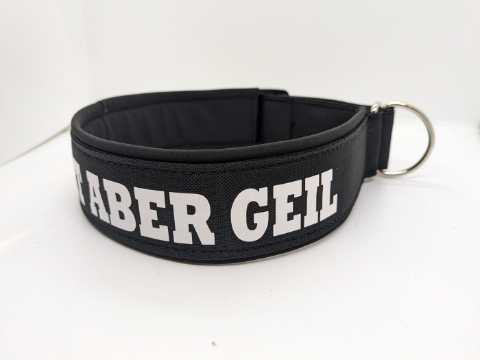 Personalisiertes Hundehalsband schwarz /weiß