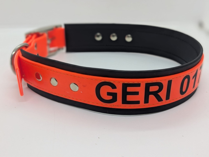 Signalhalsband aus Biothane Personalisiertes Sicherheitshalsband Arbeitshalsband Jagdhunde