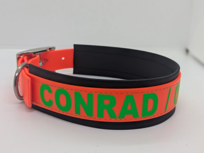 Personalisiertes Jagdhundhalsband Wildschwein 4cm Breite Sicherheitshalsband
