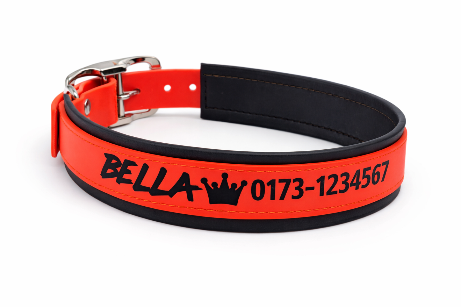 Signalhalsband aus Biothane Personalisiertes Sicherheitshalsband Arbeitshalsband Jagdhunde
