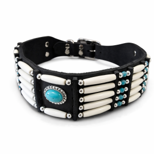 Indian Spirit - 5 cm Hundehalsband aus Leder