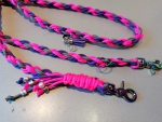 Paracord Hundeleine rund pink lila