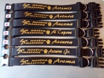 Welpenhalsbänder mitwachsend  Hundehalsband Welpe schwarz/gold 2,5cm breit