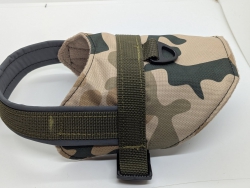 Sattelgeschirr Camo Sand Maßgefertigtes Komfortgeschirr für kleine Hunde