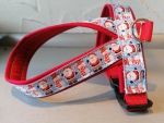 Führgeschirr rot blau Nikolaus Weihnachtsmann Schneemann